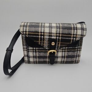 Patricia Nash Black and White Plaid Shoulder Bag